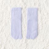 Women's Fleece-lined Thermal Winter Toe Socks Mid-calf Thick Warm