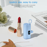 Mini Portable Power Bank With Built-in Cable