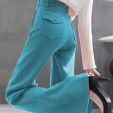 Versatile High-waisted Slimming Workwear Bootcut Pants