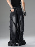 American-style Vintage Deconstructed Distressed Jeans