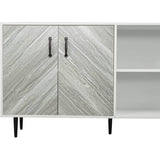 Cabinet with 2-Doors and 3-Open Shelves
