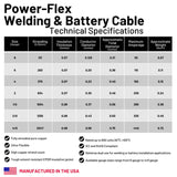 2 Gauge Pure Copper Ultra Flexible Welding & Battery Cable