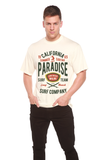 California Summer Surfing Men's Bamboo Viscose/Organic Cotton Short Sleeve Graphic T-Shirt