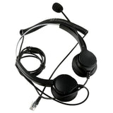 Call Center Noise Cancelling Corded Binaural Hands-free Headset with Microphone