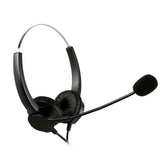 Call Center Noise Cancelling Corded Binaural Hands-free Headset with Microphone