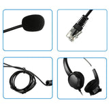 Call Center Noise Cancelling Corded Binaural Hands-free Headset with Microphone