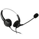 Call Center Noise Cancelling Corded Binaural Hands-free Headset with Microphone