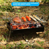 Camping Grill Barbecue Tool Folding & Lightweight Steel Mesh Portable