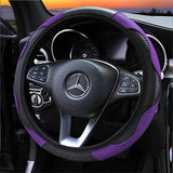 Car Auto Steering Wheel Cover Carbon Fibre Breathable Anti-slip Protector