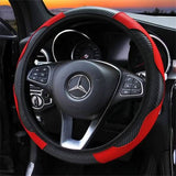 Car Auto Steering Wheel Cover Carbon Fibre Breathable Anti-slip Protector