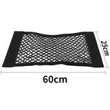 Car Back Rear Mesh Trunk Seat Elastic String Net Magic Sticker Universal Storage Bag