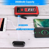 Car Jump Starter Booster 2500A Peak 25800mAh Battery Charger Power Bank