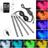 Car LED Strip Lights with Sound Active Function and Remote Controller