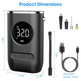 Car Tire Inflator Pump Portable 150 PSI with LED Light