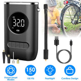 Car Tire Inflator Pump Portable 150 PSI with LED Light