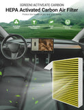 Activated Carbon Cabin Air Filter for Model 3 & Model Y | PM2.5 HEPA (2-Pack)