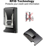 Carbon Fiber Money Clip Wallet with RFID Blocking
