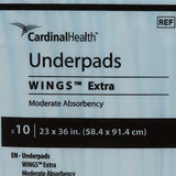Cardinal Health Wings Extra Underpads, Moderate Absorbency