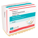 Cardinal Health Wings Plus Quilted Adult Briefs, Heavy