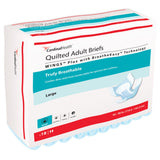 Cardinal Health Wings Quilted Adult Briefs with BreatheEasy Technology, Heavy Absorbency
