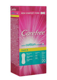 Carefree Cotton Fresh Panty Liners for Daily Freshness 20 Count
