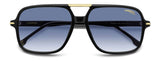 Carrera 350/S Blue Lens Men's Square Sunglasses 58mm