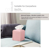 Carrotez Modern PU Leather Square Tissue Box Holder
