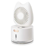 Cartoon Cat Fan Humidifier USB Charging Desktop Mute Hydrating Humidifier