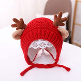 Cartoon Elk Baby Hat Winter Christmas Knitted
