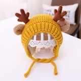 Cartoon Elk Baby Hat Winter Christmas Knitted