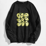 Cartoon Graphic Thermal Lined Oversized Sweatshirt