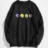 Cartoon Graphic Thermal Lined Sweatshirt