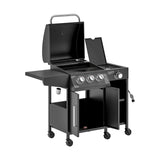 Castelle Flame 15K BTU Barbecue Propane Liquid Propane Grill With Side Burner (SAK53481)
