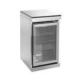 Castelle Flame Capri 96-Inch 6-Burner 85000 BTU Outdoor Kitchen Liquid Propane Grill Island With Fridge (SAK42895)