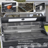 Castelle Flame Capri 96-Inch 6-Burner 85000 BTU Outdoor Kitchen Liquid Propane Grill Island With Fridge (SAK42895)