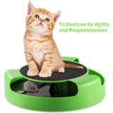 Cat Interactive Scratching Toy with Rotating Running Mouse