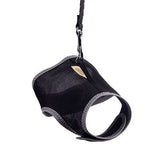 Cattie Air Mesh Cat Harness and Leash Set Large Black 30-40cm