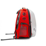 Cattie Red Transparent Astronaut Cat Carrier Backpack 40cm
