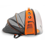 Cattie Orange Mesh Astronaut Pet Carrier Backpack 25x60x40 cm