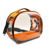 Cattie Orange Transparent Panoramic Pet Carrier Bag 30x40x35cm