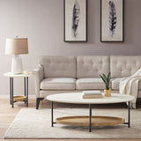 Monte Oval White/Natural Coffee Table