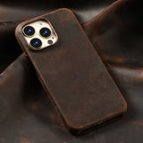 First-layer Cowhide Magnetic Protective Case For Phones