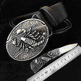Smooth Buckle For Self-defense Trendy Punk-style Belt Buckle With A Distinctive Look