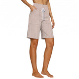 Loose-fit Striped High-waisted Shorts
