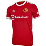 adidas Mens 2021-22 Manchester United Home Jersey (Real Red X-Large)