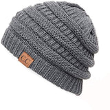 C.C. Women's Knit Beanie Hat - Color: Charcoal