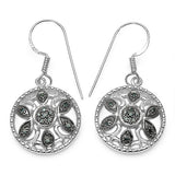 0.18 Carat Genuine Blue Diamond .925 Sterling Silver Earrings