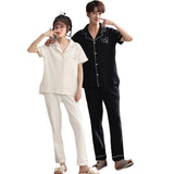 Couple Pajamas Men's Cotton Red Animal Year Trousers Short Sleeve Home Clothes Set