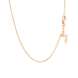 14k Rose Gold Adjustable Cable Chain 0.9mm