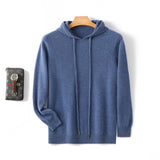 Hooded Solid-color Knitted Hoodie Sweater